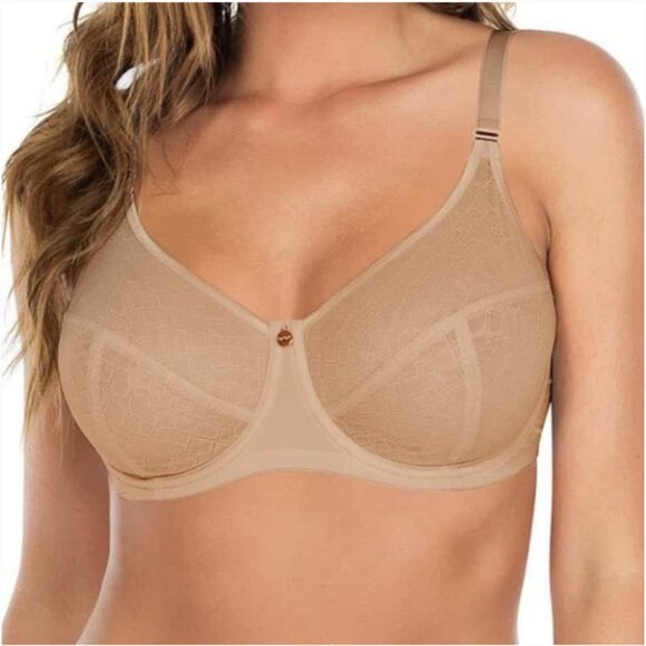 PARFAIT Enora Minimizer Bra 34I Unlined Underwire Full Coverage Tan Beige Nude - Picture 1 of 10